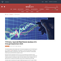 TTR Data: Spanish M&A Market declines 12% through September 2025